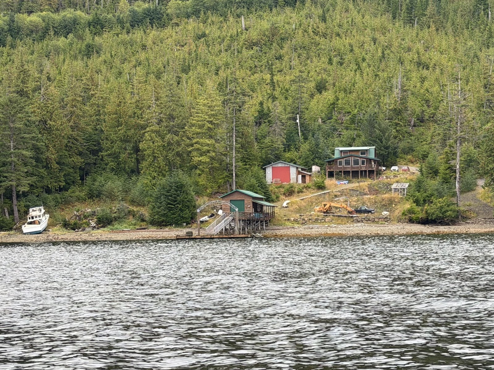 Forest and waterfront at the proposed retreat property